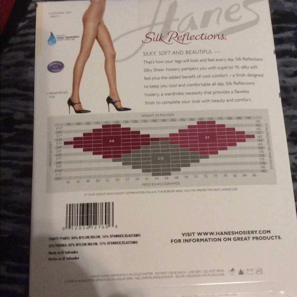 NWT vintage Silk Reflections Hosiery size AB